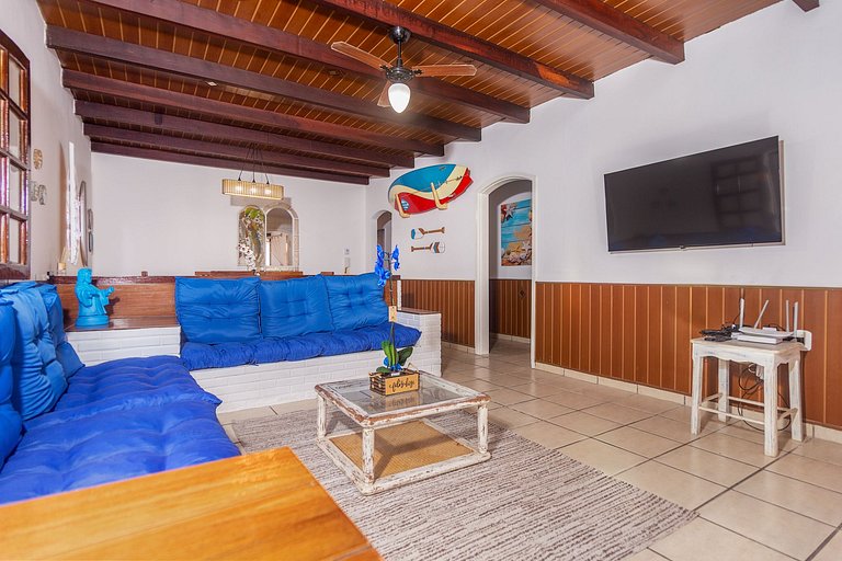 WB10Casa limone c/ churrasqueira e ducha,6 quartos. Geribá !