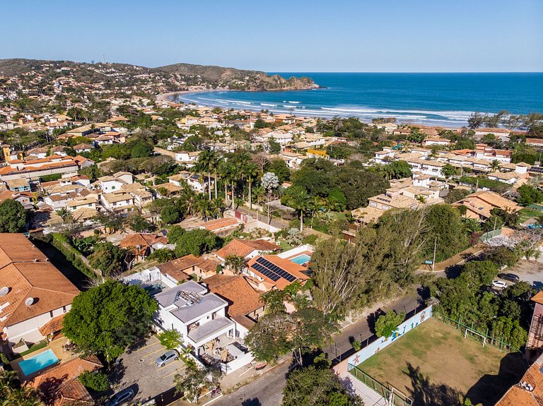 WB10Casa limone c/ churrasqueira e ducha,6 quartos. Geribá !