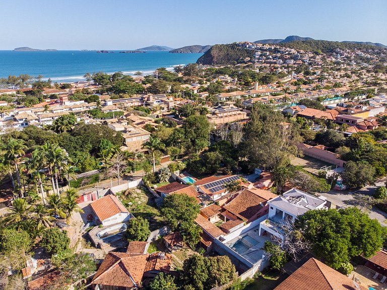 WB10Casa limone c/ churrasqueira e ducha,6 quartos. Geribá !