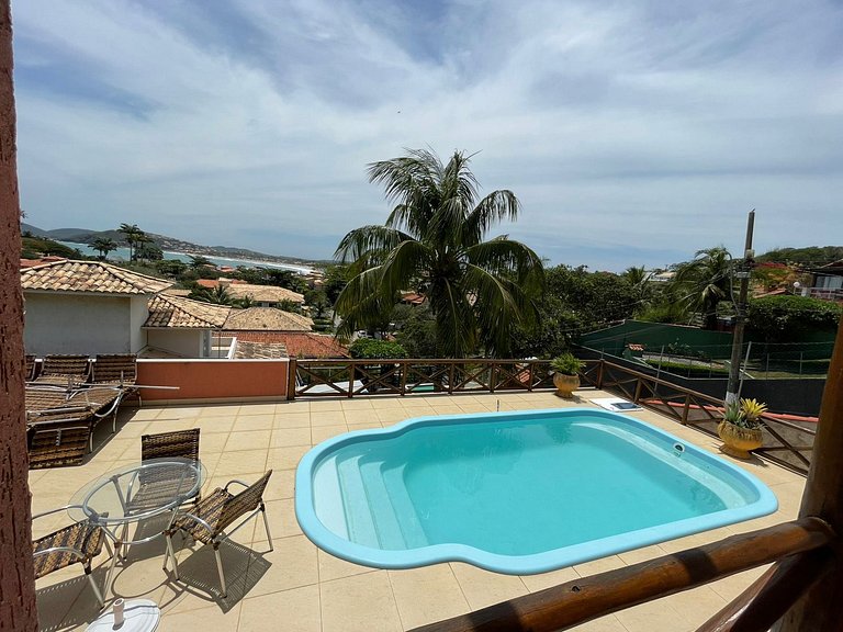 Casa com Vista para Geribá e Ferradurinha 5 Quartos, Piscina