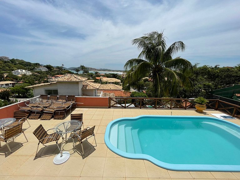 Casa com Vista para Geribá e Ferradurinha 5 Quartos, Piscina