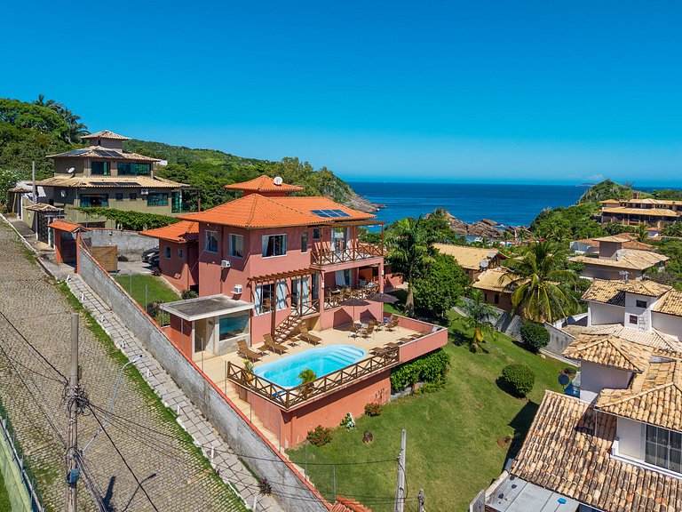 Casa com Vista para Geribá e Ferradurinha 5 Quartos, Piscina