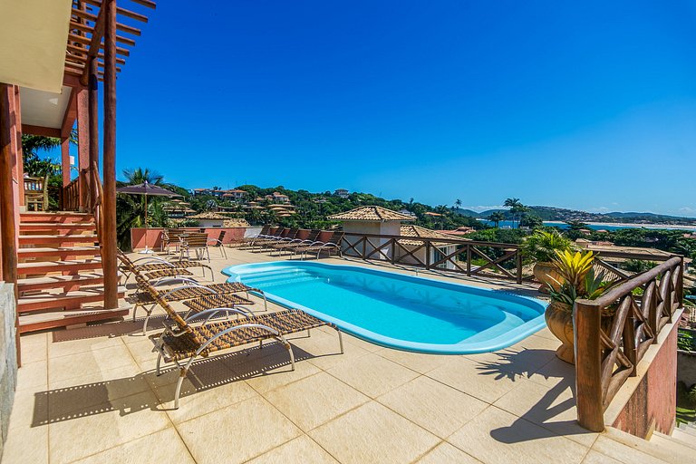 Casa com Vista para Geribá e Ferradurinha 5 Quartos, Piscina