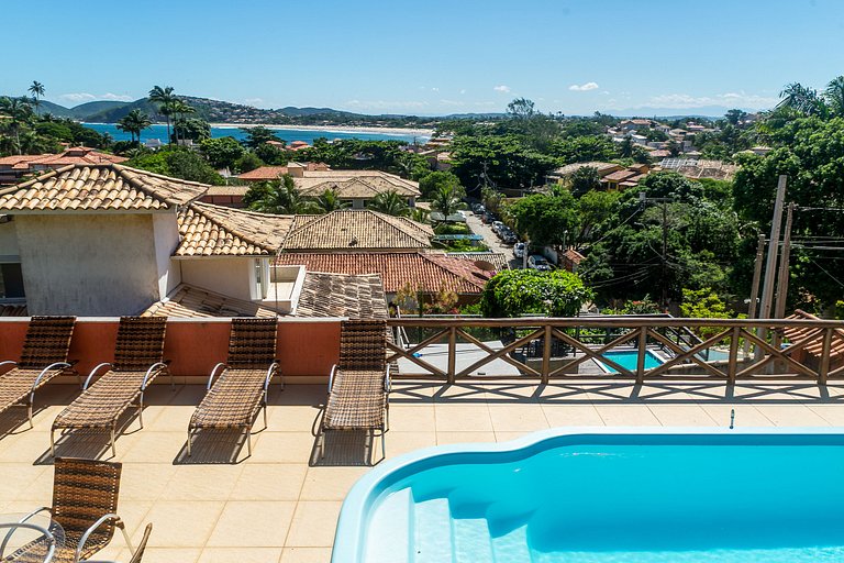 Casa com Vista para Geribá e Ferradurinha 5 Quartos, Piscina