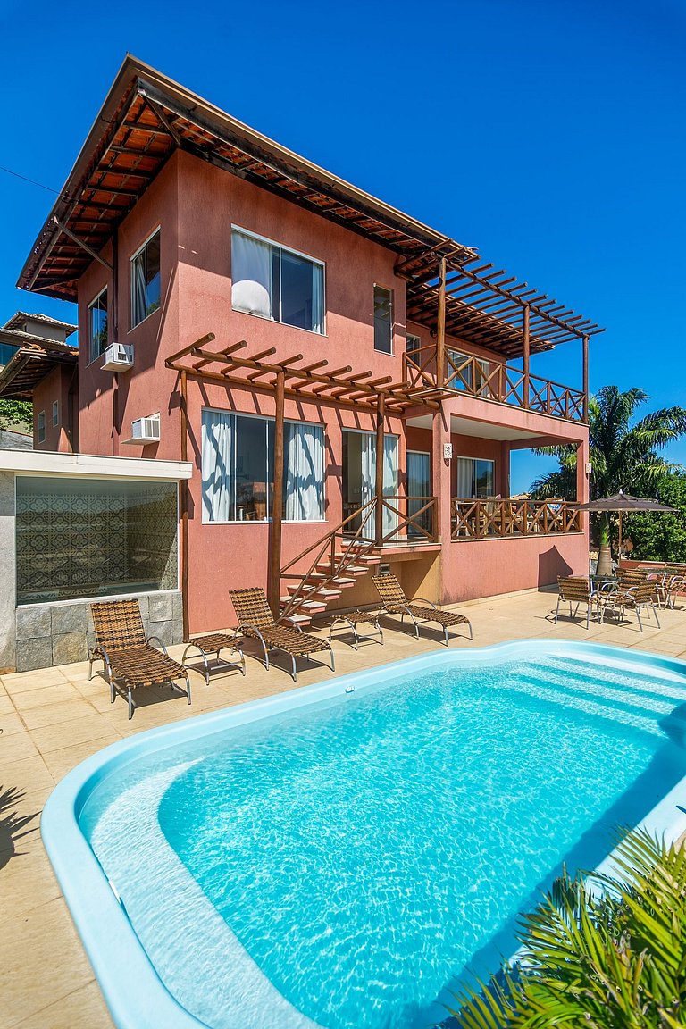 Casa com Vista para Geribá e Ferradurinha 5 Quartos, Piscina